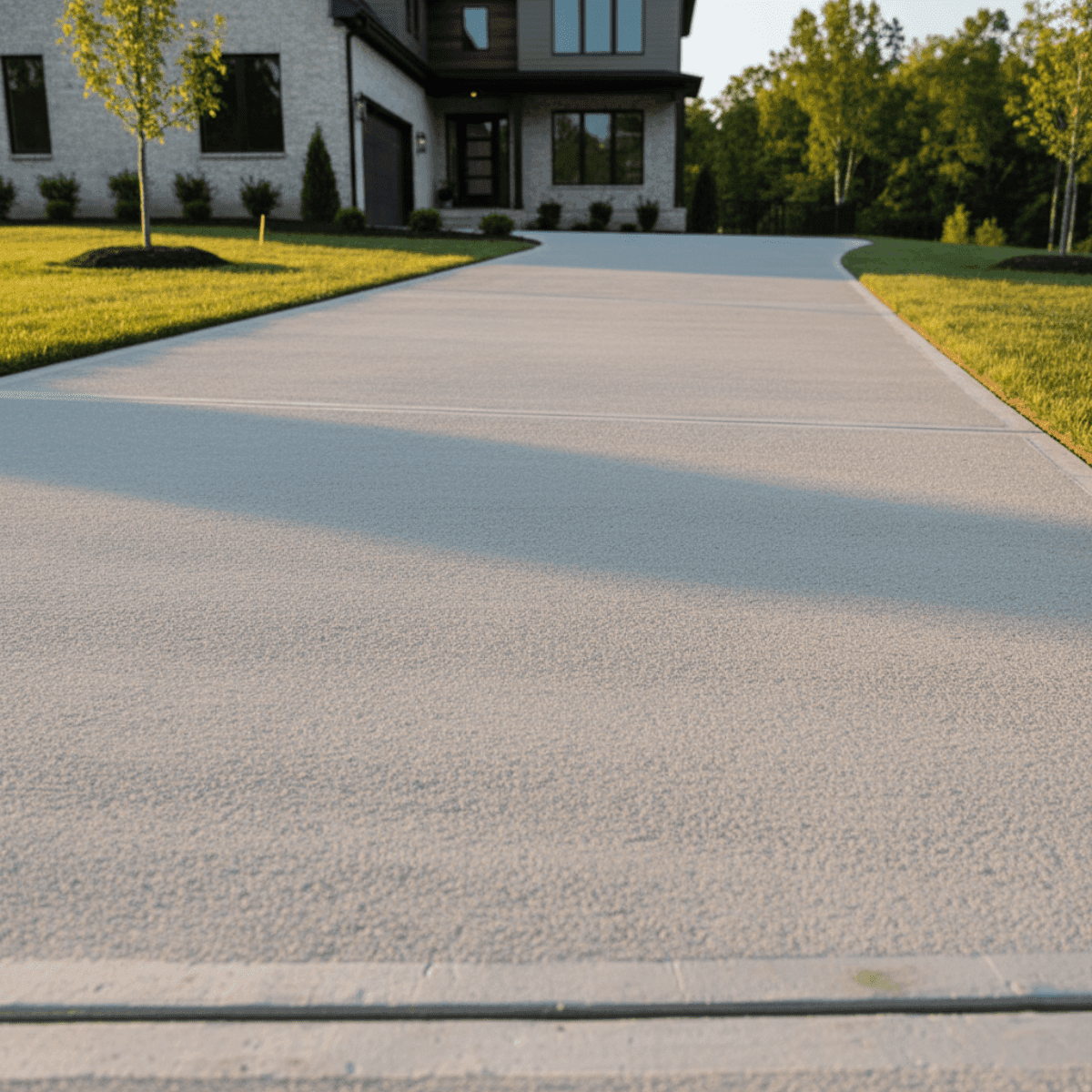 Concrete driveway