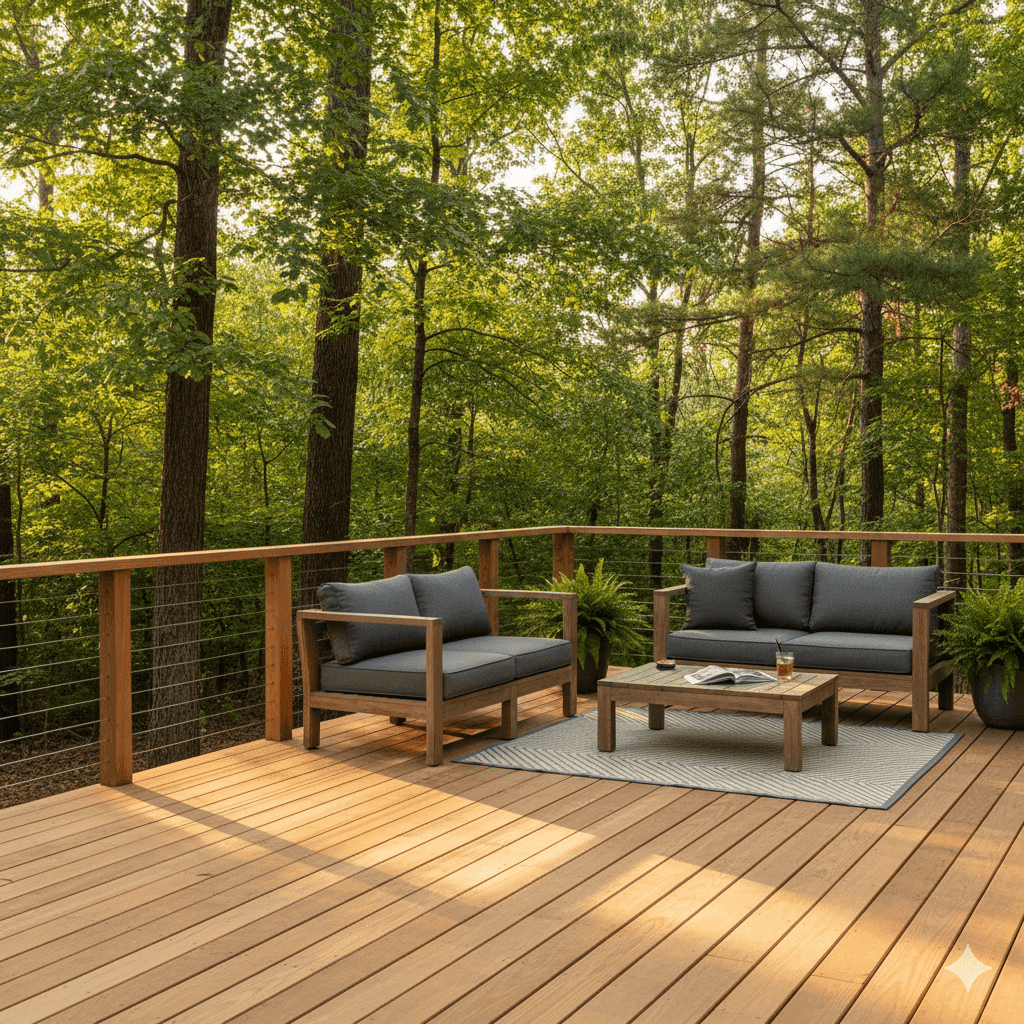 Deck with furniture